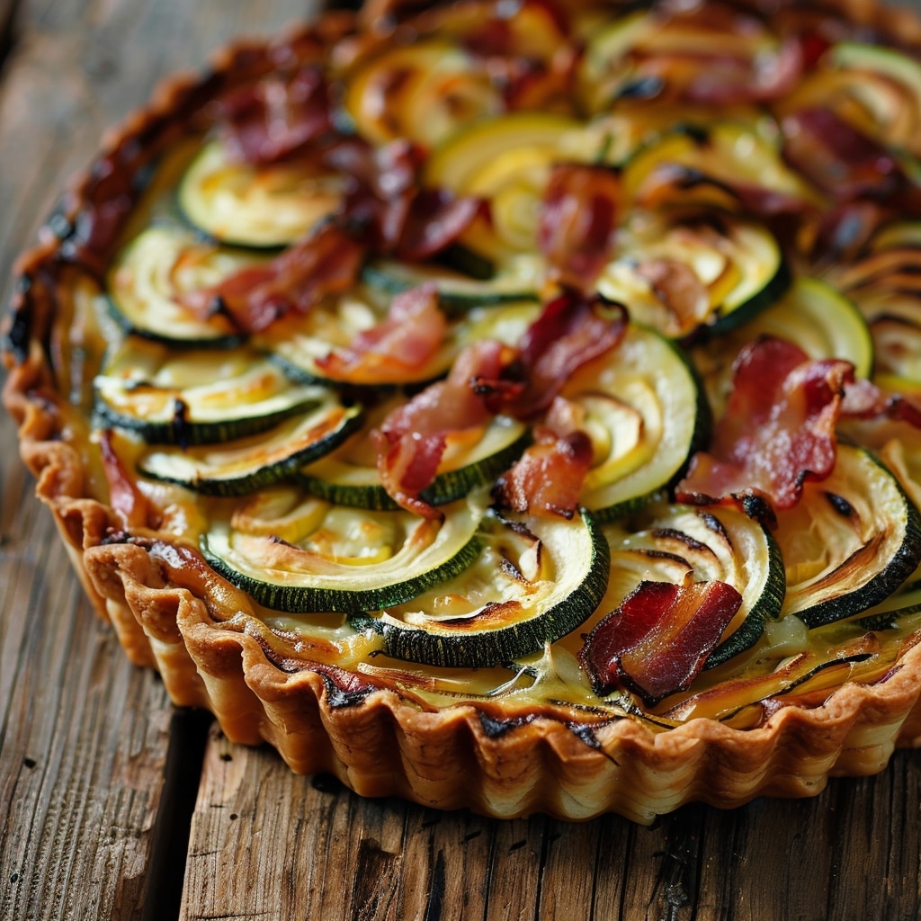 Prix engagé : Tarte courgette et lardons