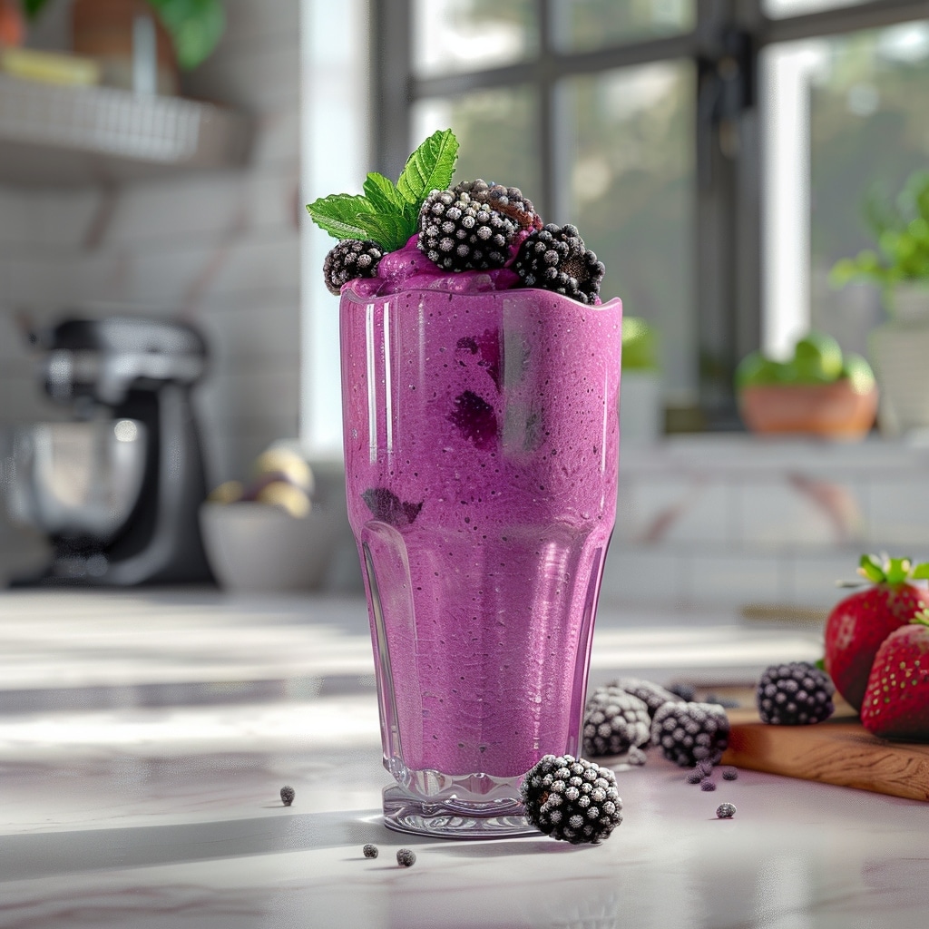 Smoothie violet aux mûres – recette