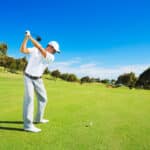 man playing golf